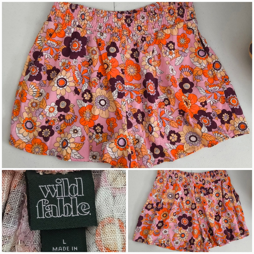Wild Fable Floral Print Shorts Size Lg - Picture 1 of 6